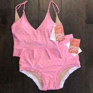 Scoop Back Top + High Waist Ruffle Bottoms